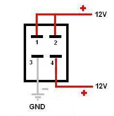 wiring diagram for 4 pin rocker switch