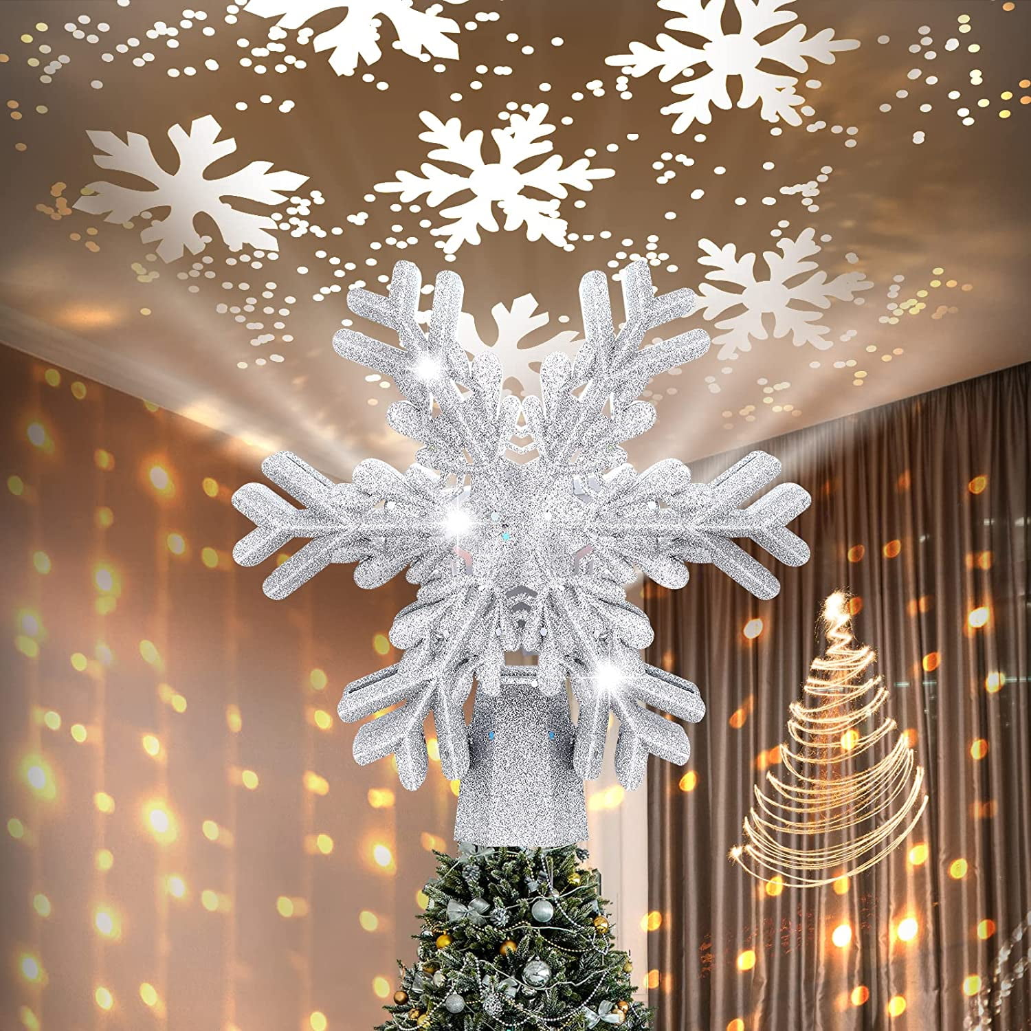 sparkling tree topper