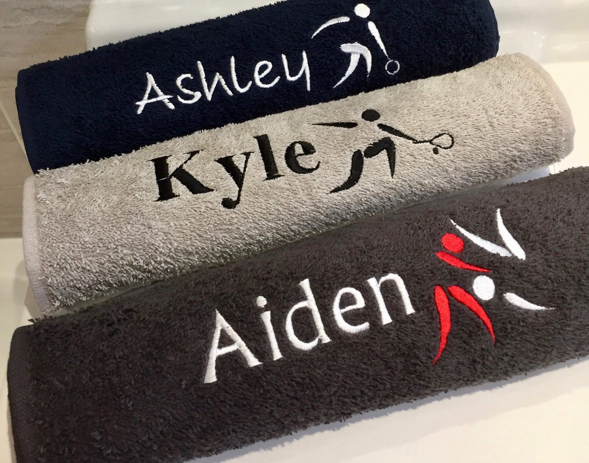 embroidered gym towels