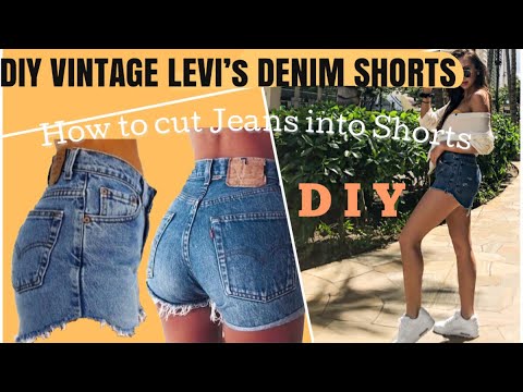 how to cut pants into shorts evenly