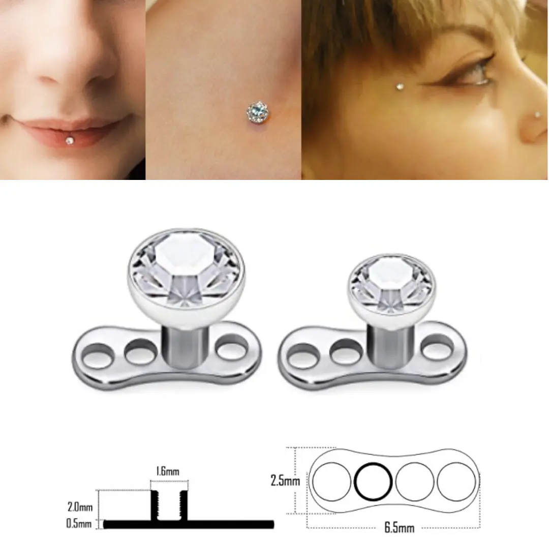 dermal piercing jewelry