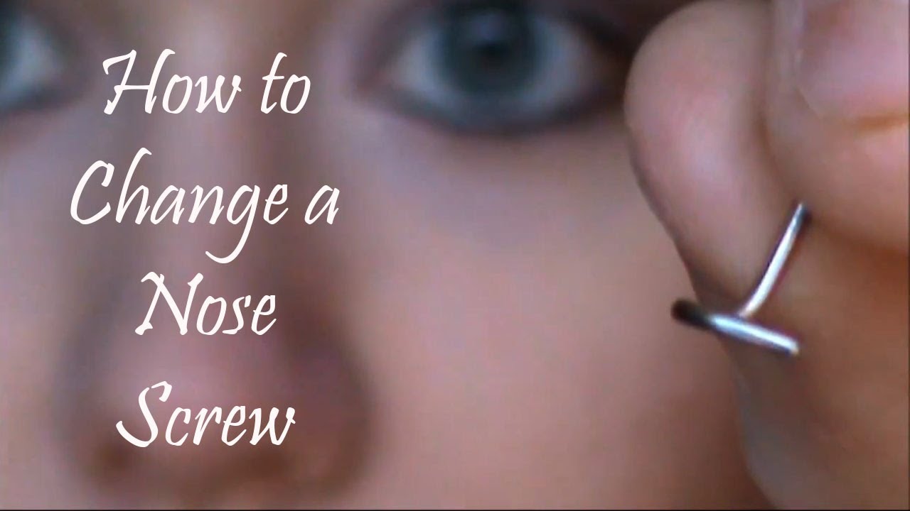 how to put in corkscrew nose stud