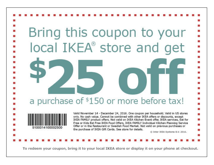 ikea offer code