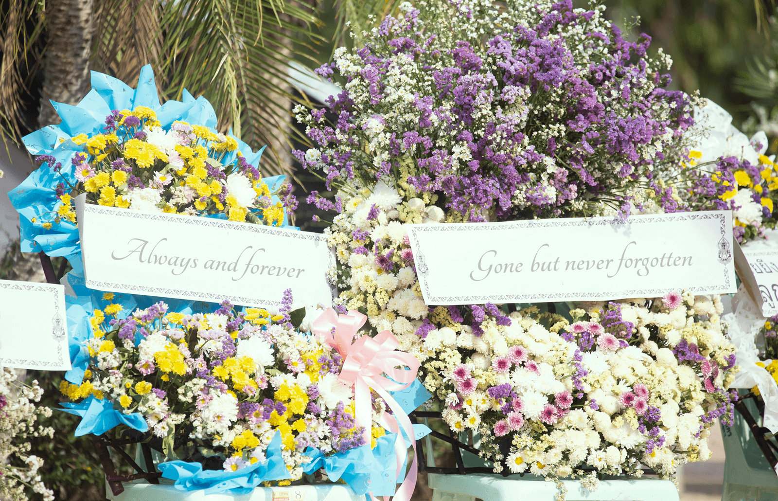 funeral flower messages