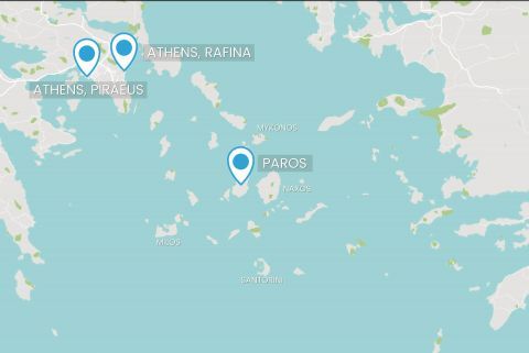 athens to paros ferry