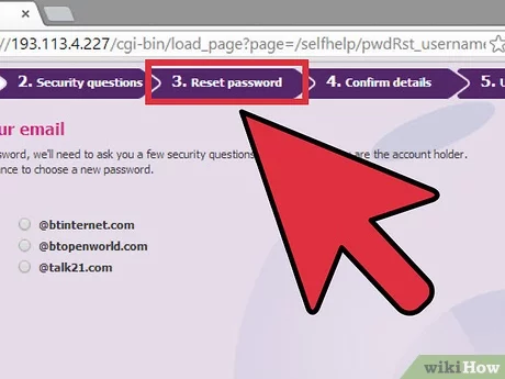 how do you change your bt email password