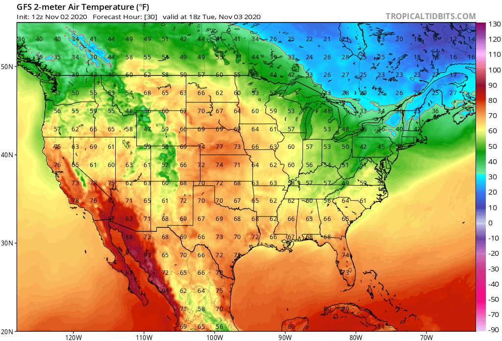 weather on november 3