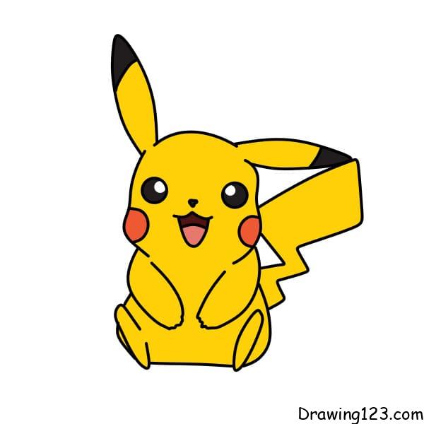 draw pikachu easy