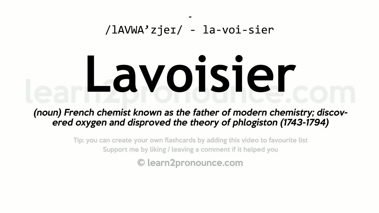 lavoisier pronunciation