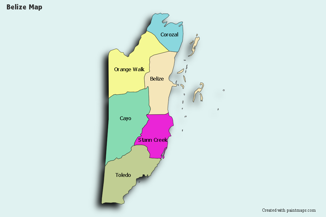 mapa de belice localizado