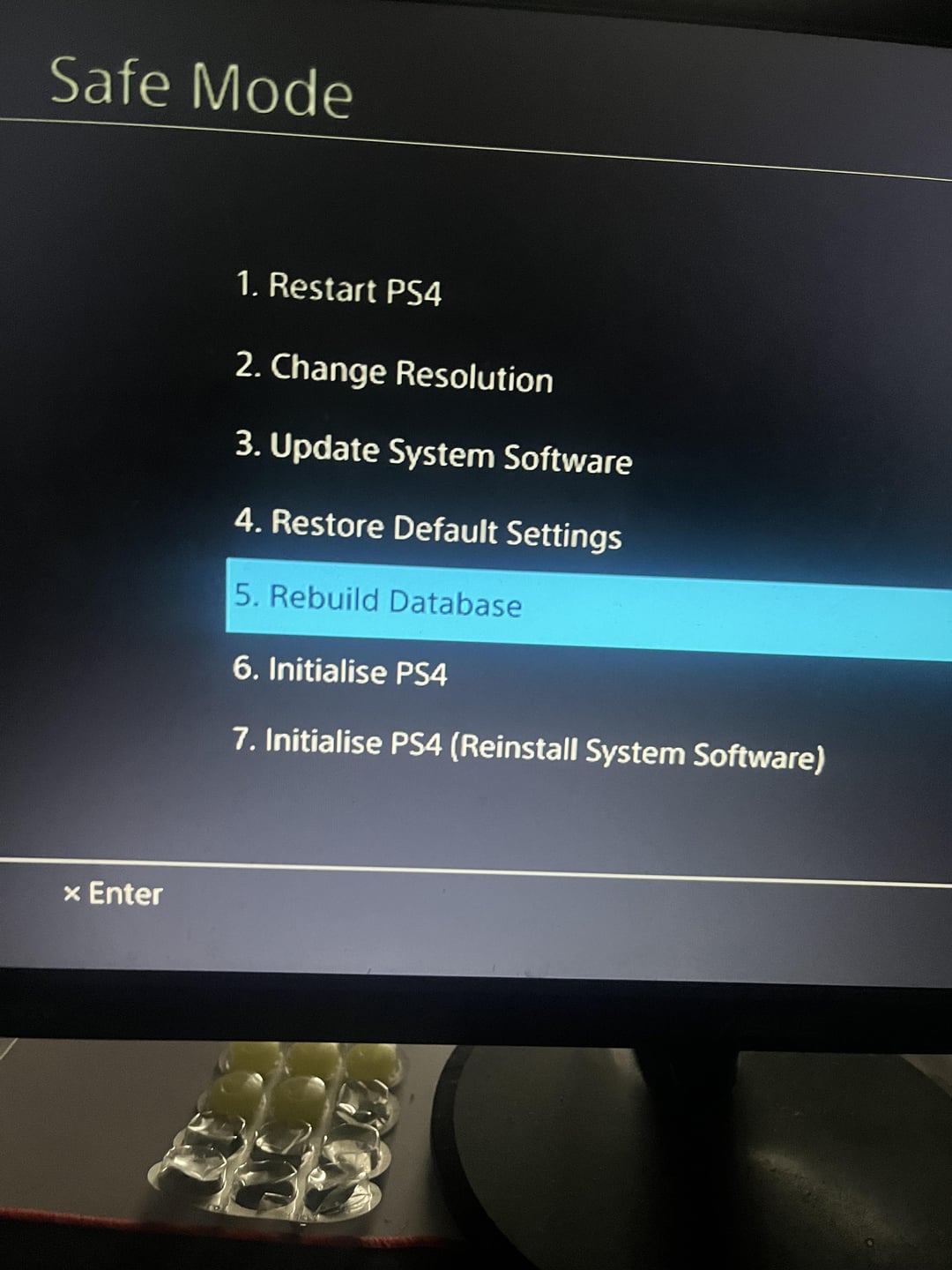 how to get a ps4 off safe mode