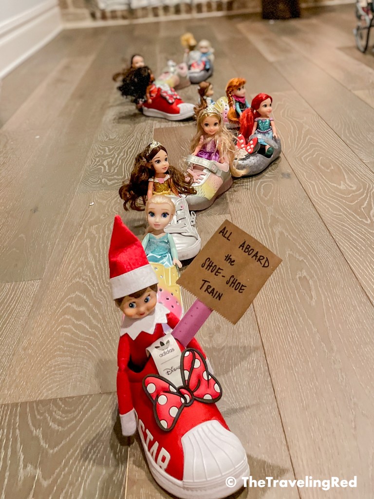 elf on the shelf shoe shoe train