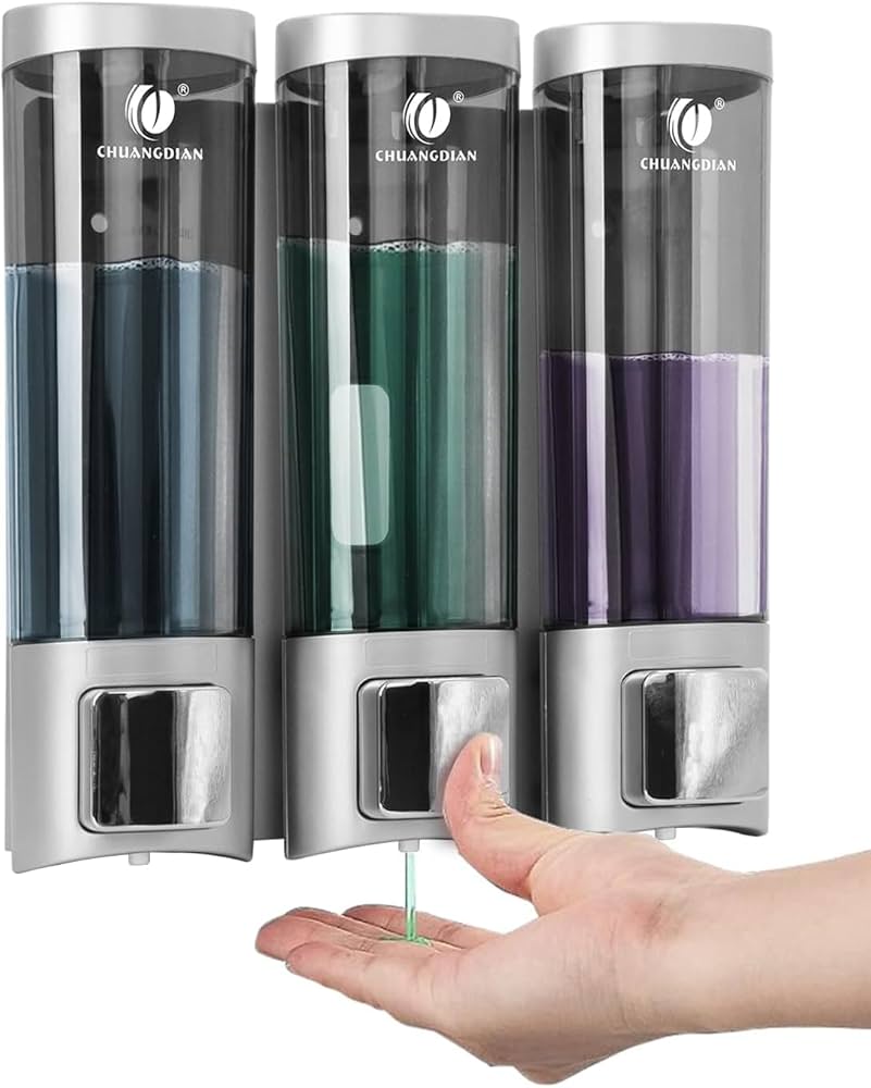 shampoo and conditioner dispenser wall mounted