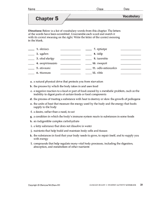 glencoe health student activity workbook answer key