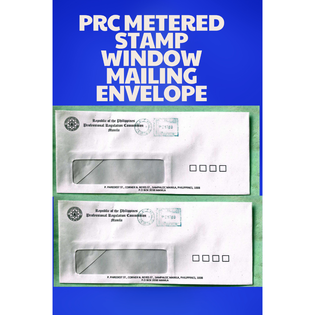 metered stamp mailing envelope prc