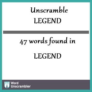 legend unscramble