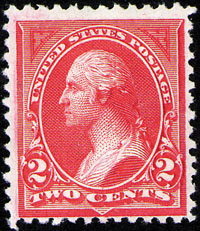 rare 2 cent george washington stamp