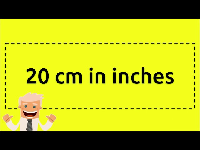 how much 20 cm in inches