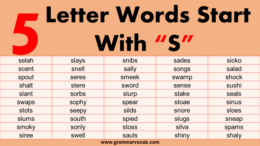 five letter words starting with sea