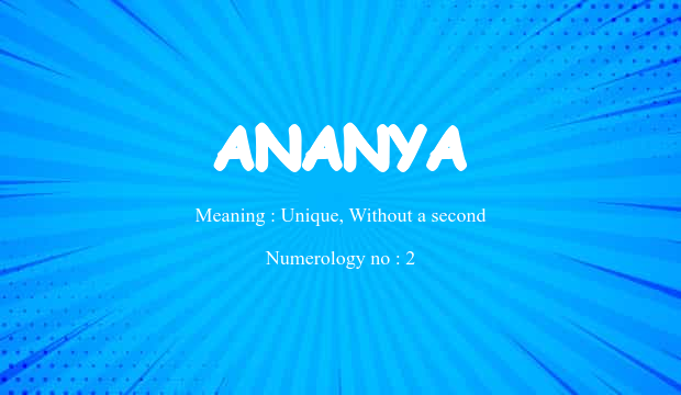 ananya lucky number