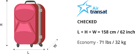 air transat carry on luggage size