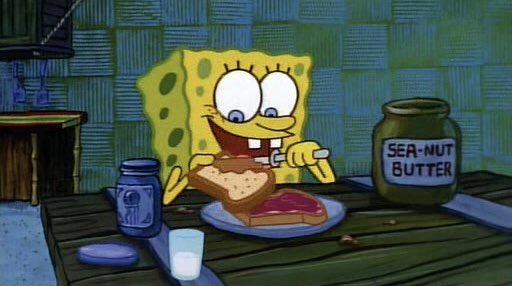 spongebob eating