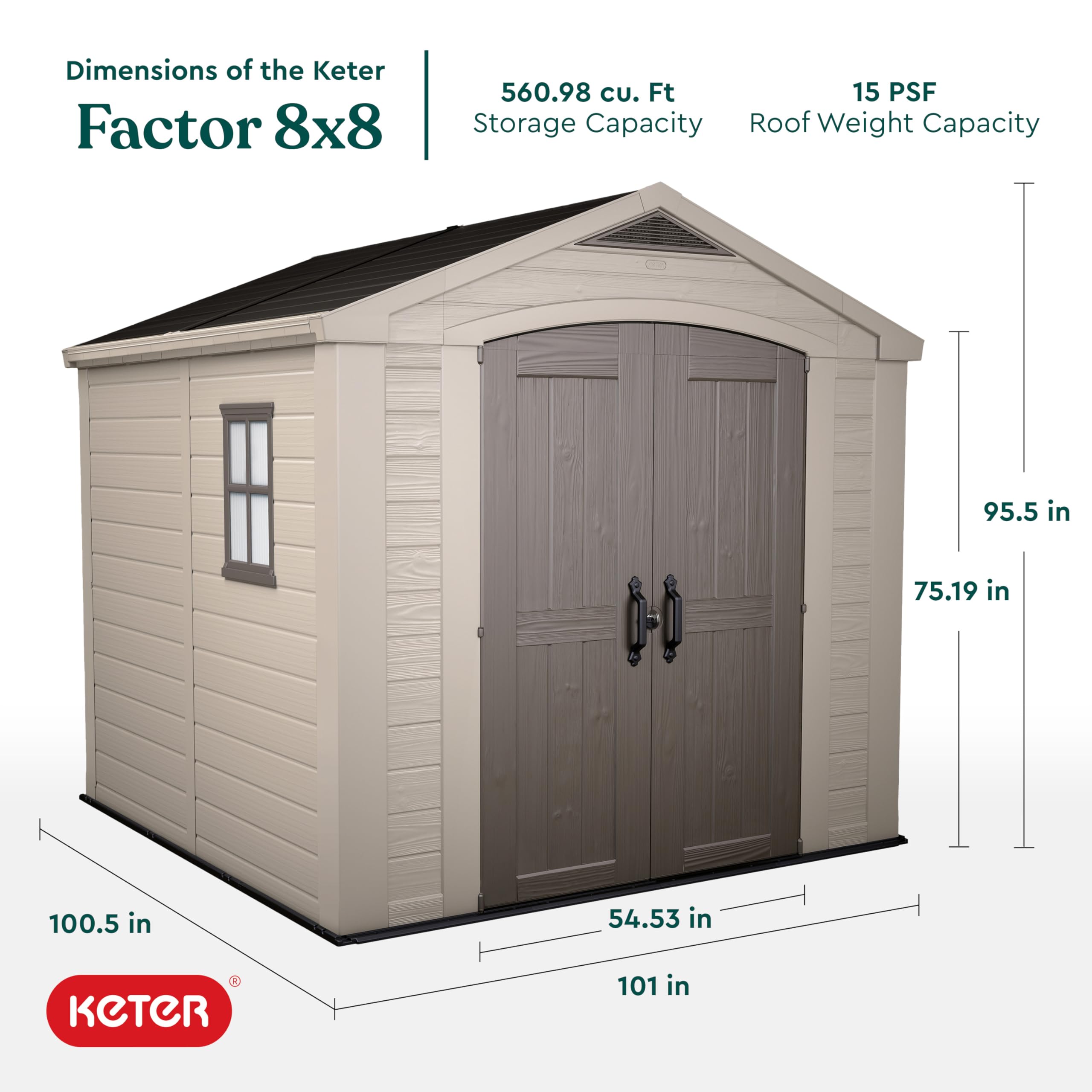 8x8 keter shed