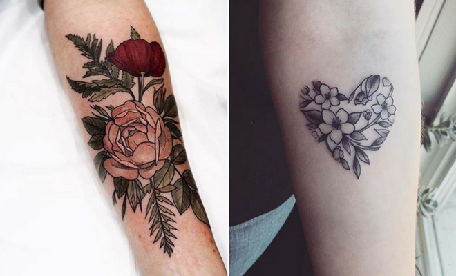 flower tattoos for females