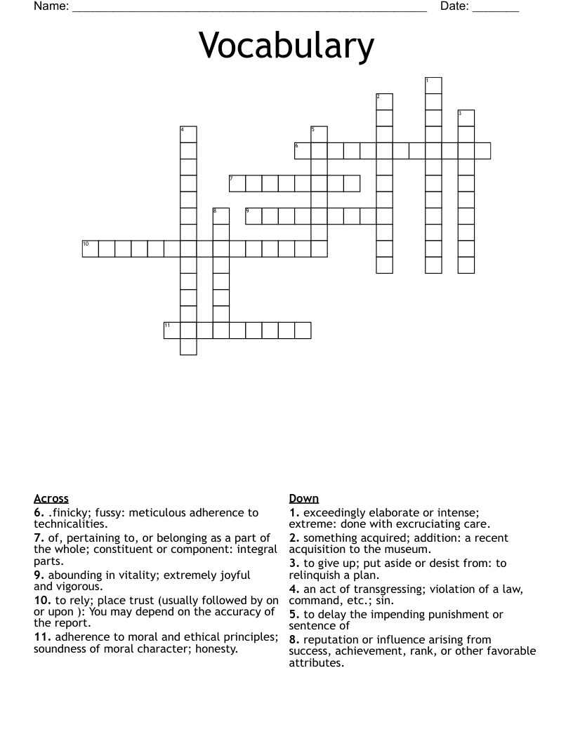 basic constituent parts crossword clue