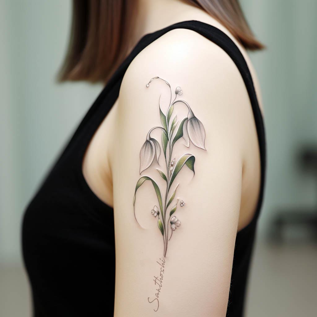 snowdrop flower tattoo