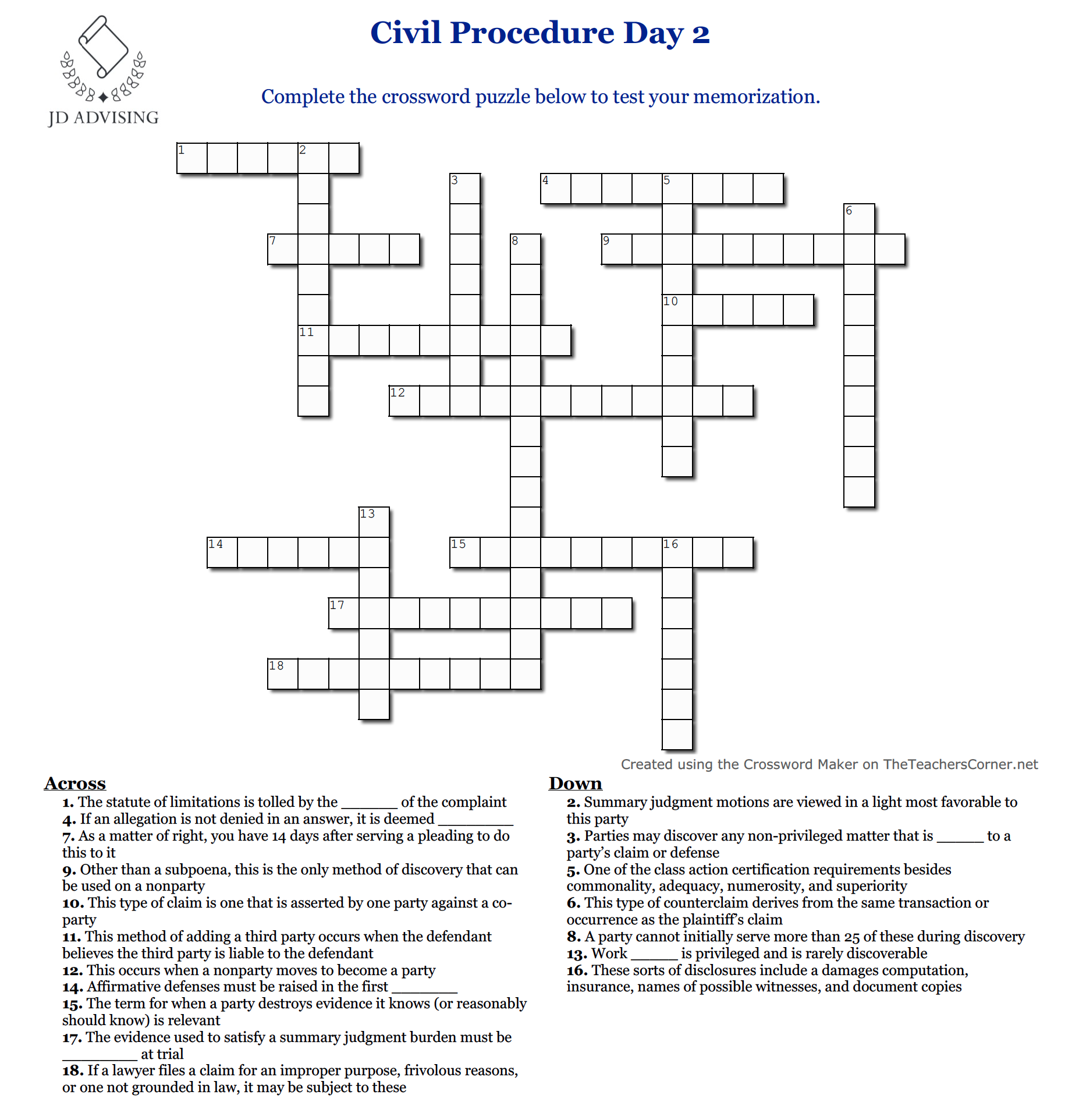 exam supervisor crossword clue
