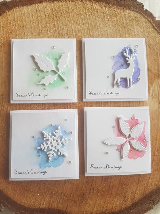 mini christmas cards with envelopes