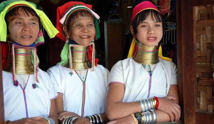 african neck rings before and after