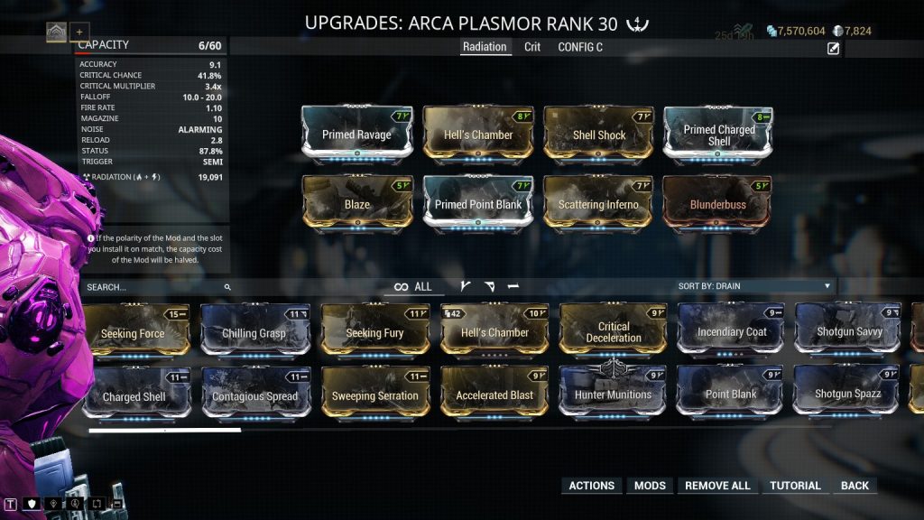 tenet arca plasmor build