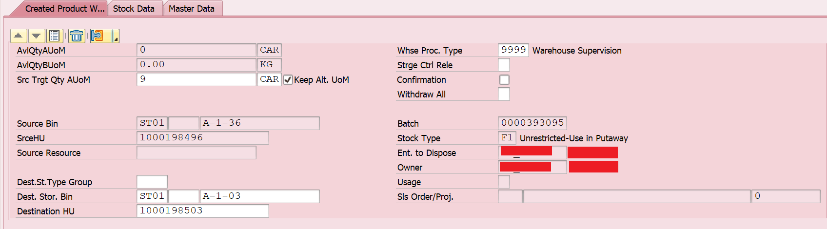 bin to bin transfer in sap wm