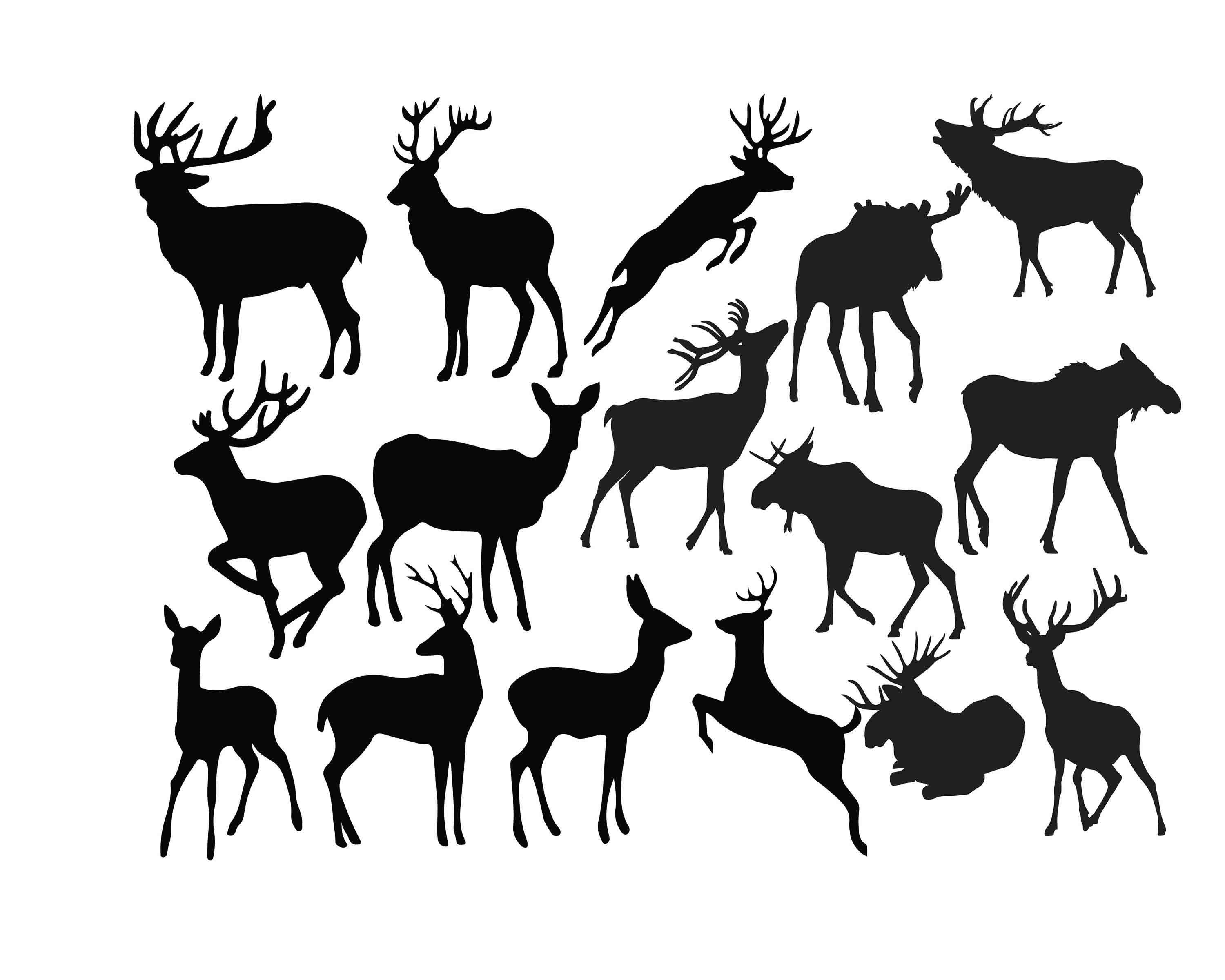 deer silhouette clipart