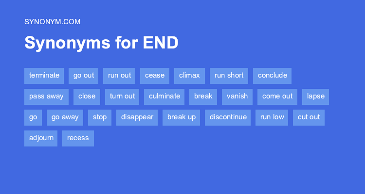 thesaurus for end