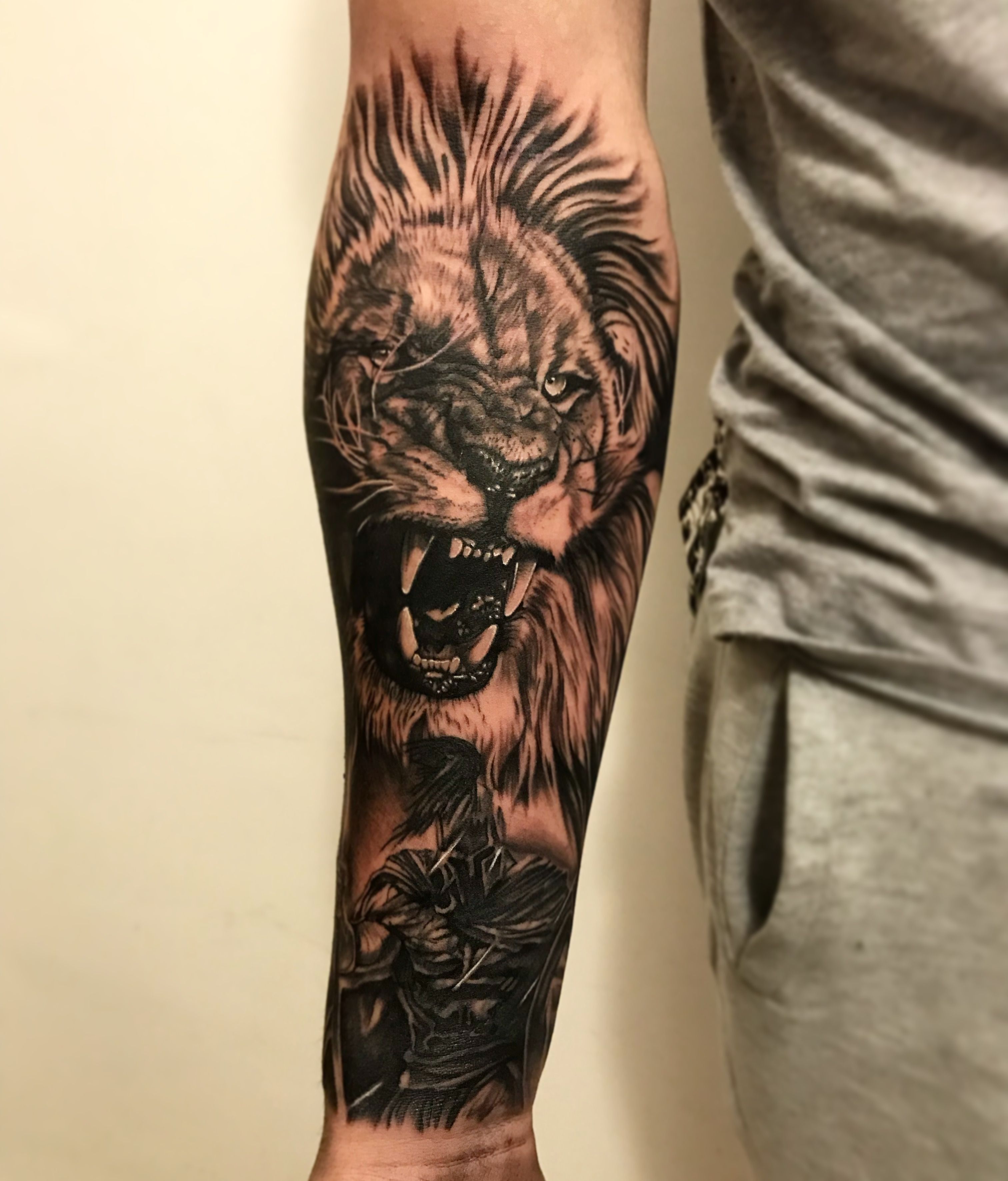 lion and spartan tattoo meaning