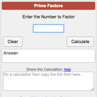 prime number factorization calculator