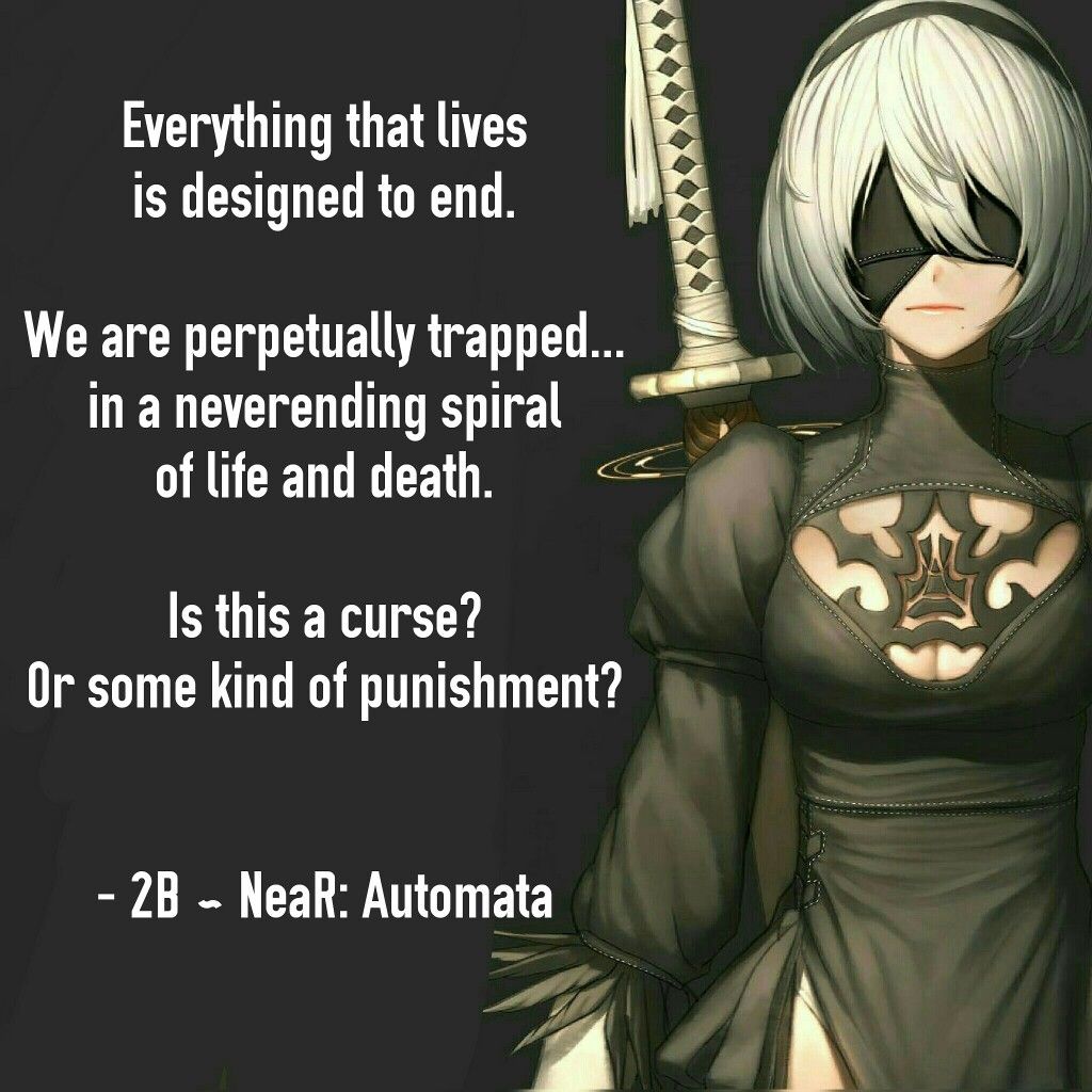 nier automata 2b quotes