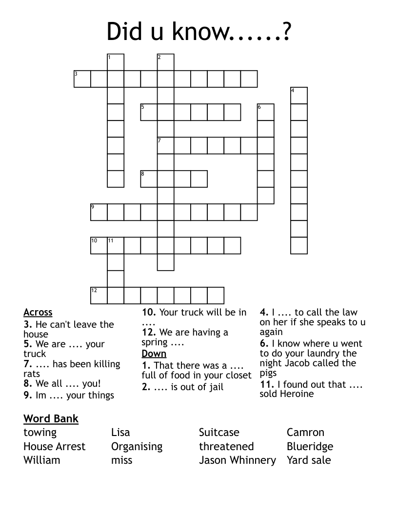 know again crossword clue