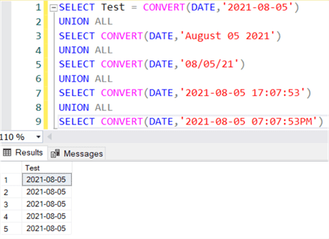 sql server convert