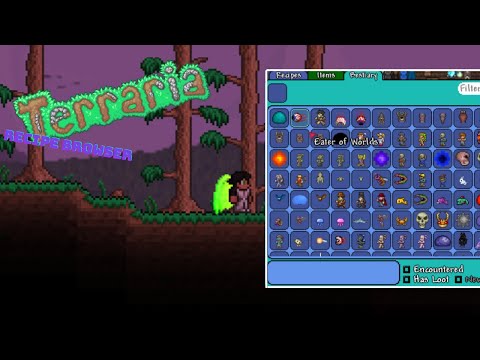 terraria mod recipe browser