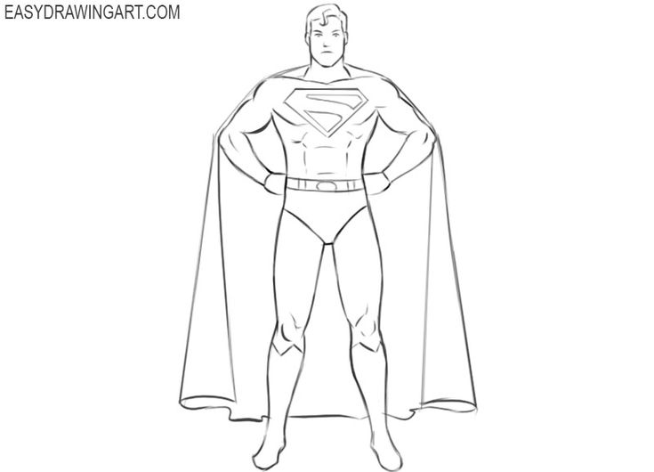 easy drawing superhero