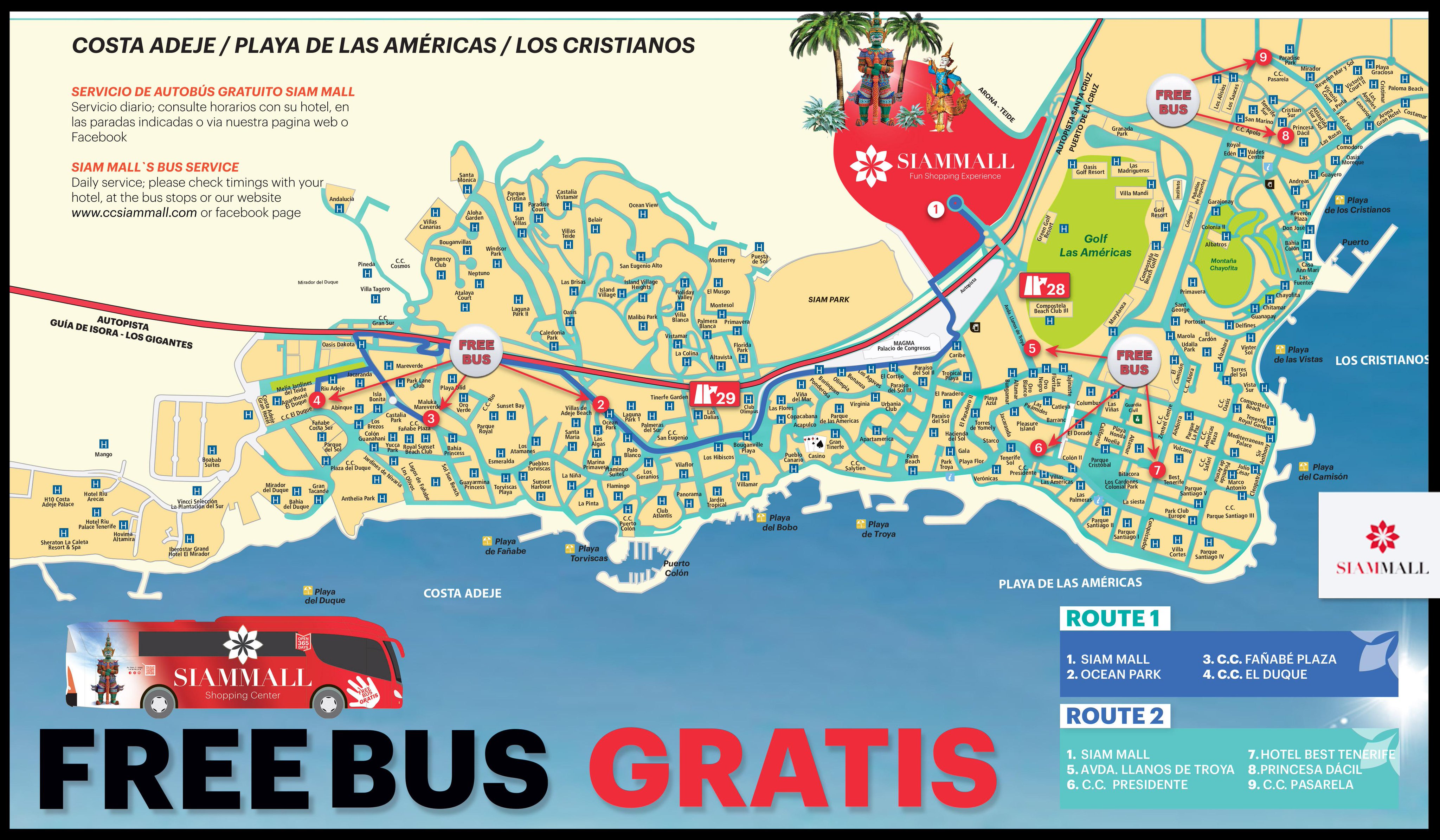 siam mall free bus timetable