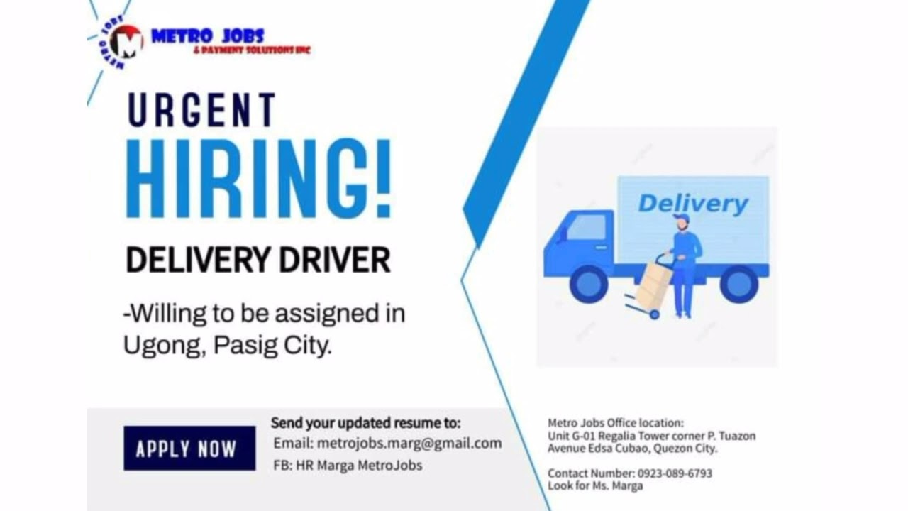 delivery helper hiring in manila