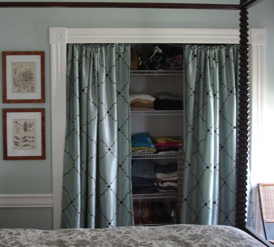 closet drape ideas