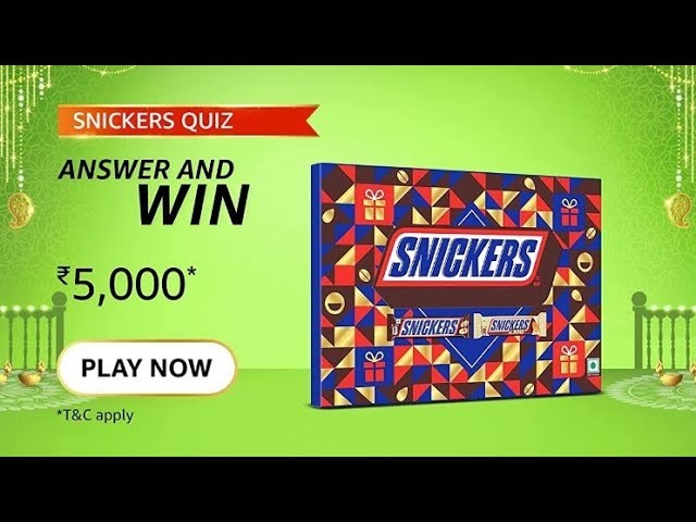 amazon snickers quiz answers