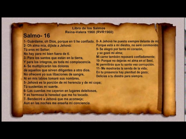 salmo 16 reina valera