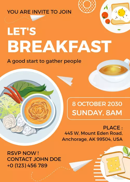 breakfast invitation template free